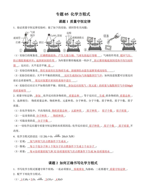 2026版中考《化学必考知识点》物质的转化与推断示意封面
