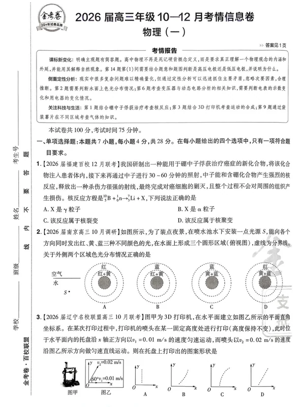 2026《高考百校联盟精品预测卷》示意封面