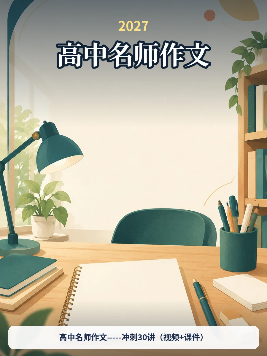 高中名师作文-----冲刺30讲（视频+课件）示意封面