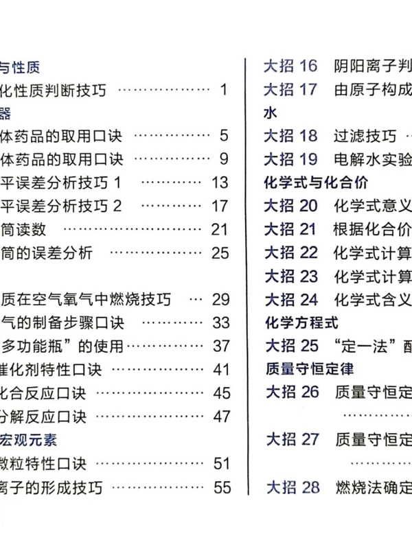 中考化学核心解题50大招示意封面