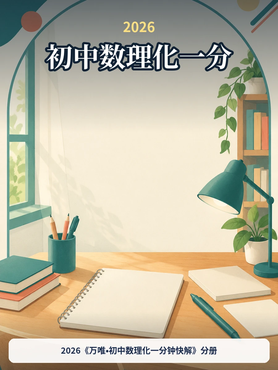 2026《万唯•初中数理化一分钟快解》分册示意封面