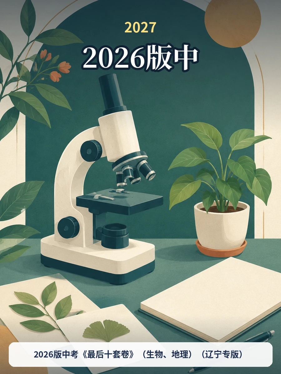2026版中考《最后十套卷》（生物、地理）（辽宁专版）示意封面