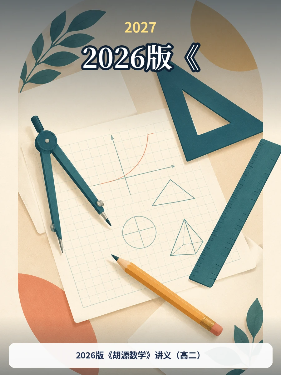2026版《胡源数学》讲义（高二）示意封面
