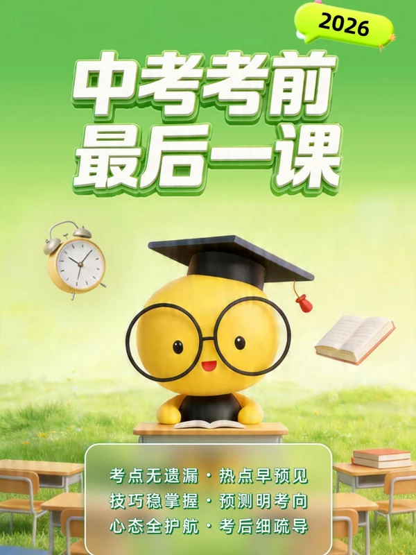 2026版中考《考前最后一课》（9科全套）示意封面