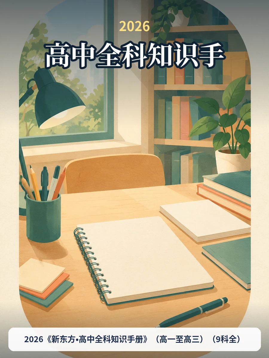 2026《新东方•高中全科知识手册》（高一至高三）（9科全）示意封面