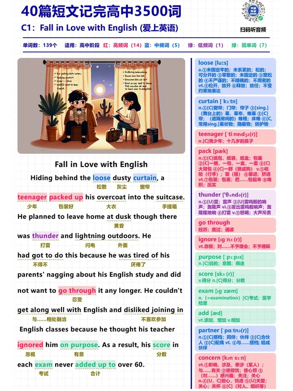 40篇短文搞定3500个高考单词-短文音频（英音+美音）示意封面