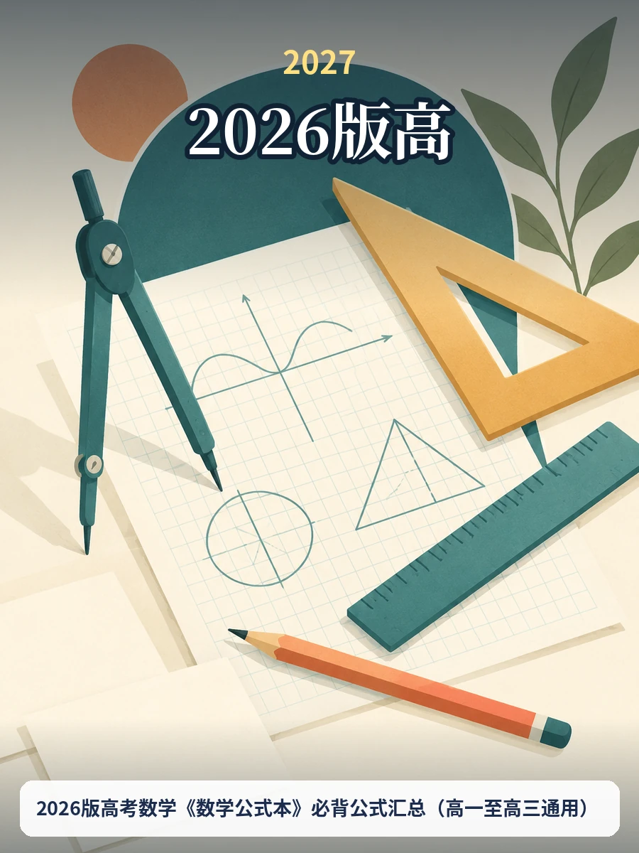 2026版高考数学《数学公式本》必背公式汇总（高一至高三通用） 示意封面