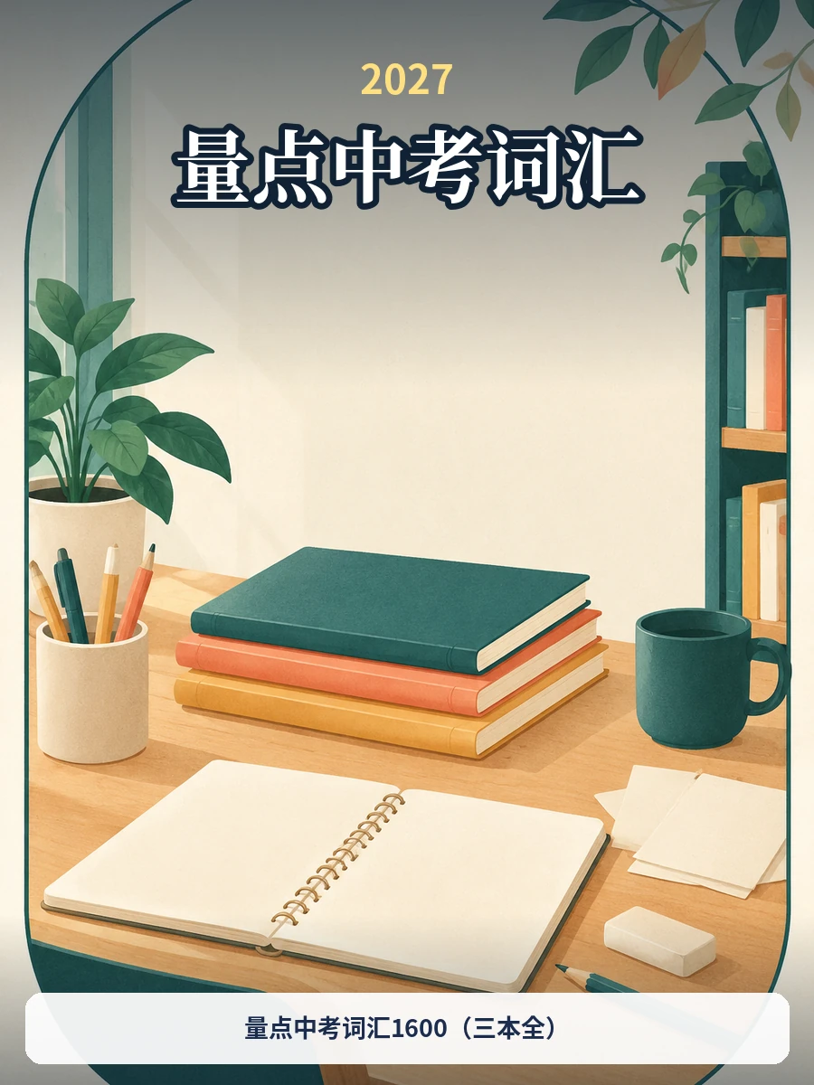 量点中考词汇1600（三本全）示意封面