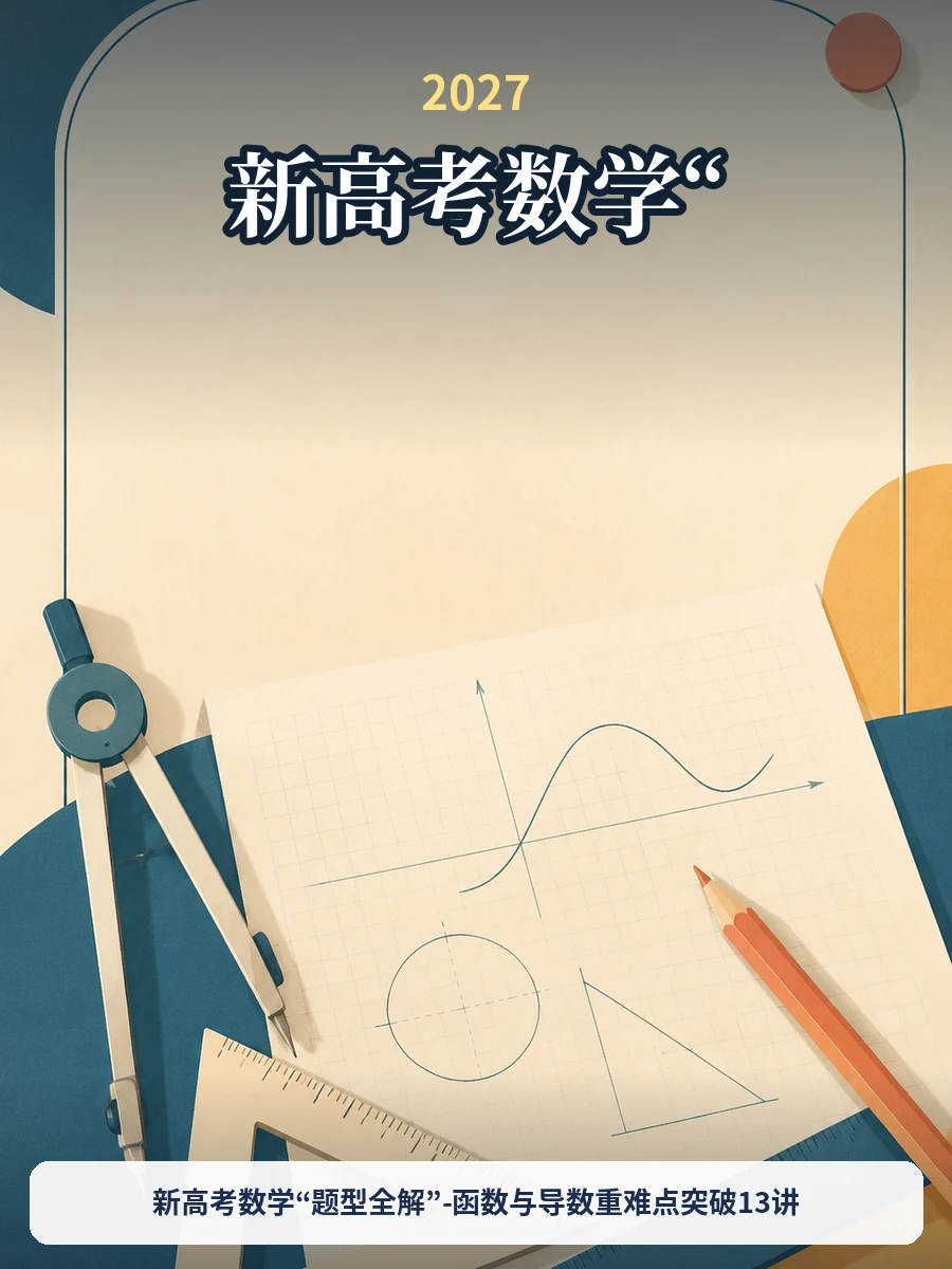 新高考数学“题型全解”-函数与导数重难点突破13讲示意封面