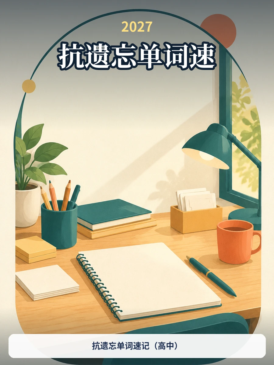 抗遗忘单词速记（高中）示意封面