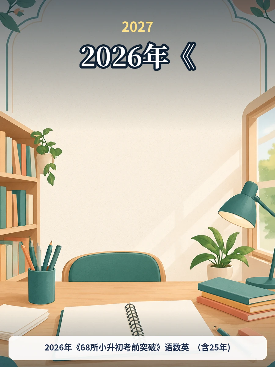 2026年《68所小升初考前突破》语数英  （含25年)示意封面