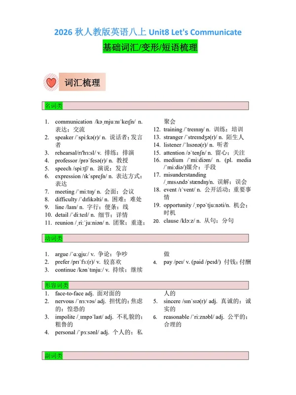 （英语）2026版初中《暑假衔接学困生》新8年级上册（人教）示意封面