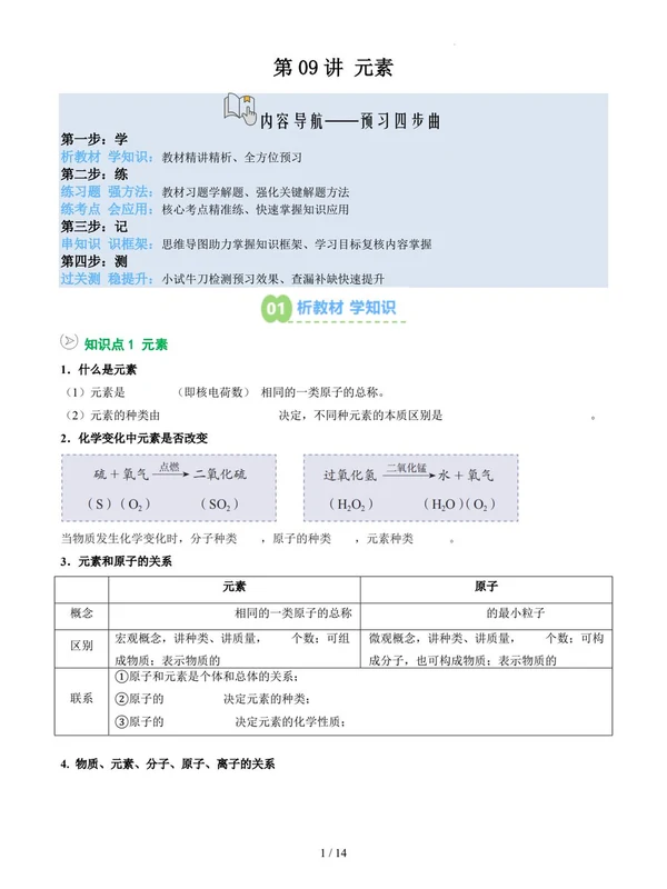 2026年新九年级化学暑假提升培优预习（人教版）（原卷版+解析版）示意封面