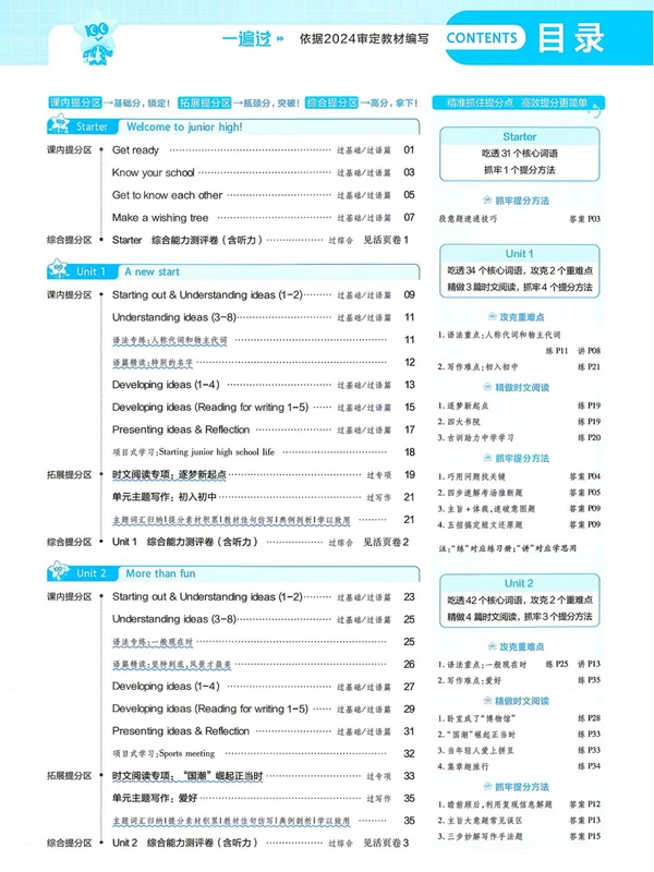 2027《天星教育•一遍过》（7年级上）（英语）（外研版）1示意封面