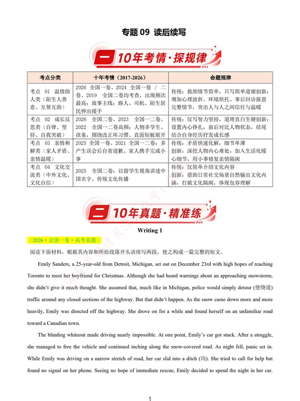 2017-2026十年全国高考英语专项汇编-（附解析）示意封面