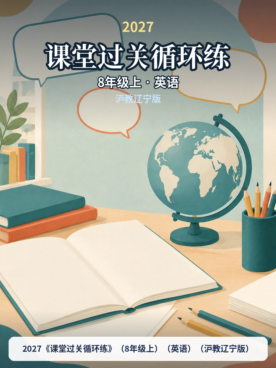 2027《课堂过关循环练》（8年级上）（英语）（沪教辽宁版）示意封面