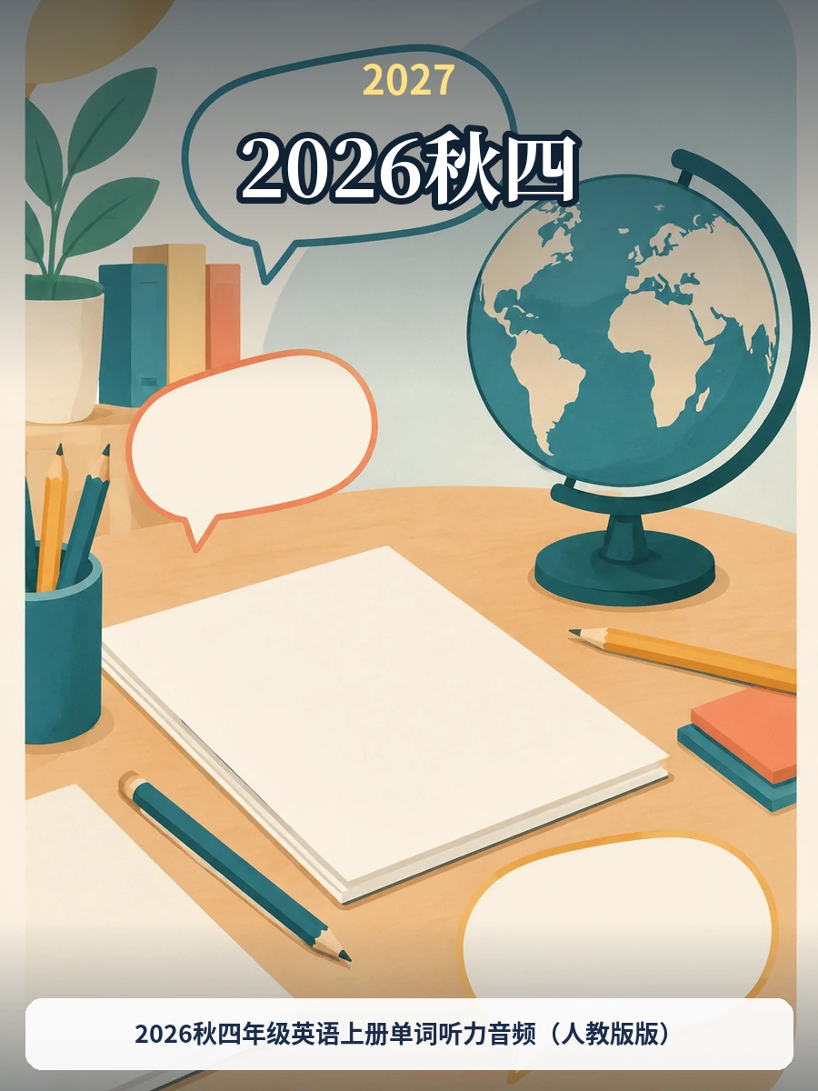 2026秋四年级英语上册单词听力音频（人教版版）示意封面