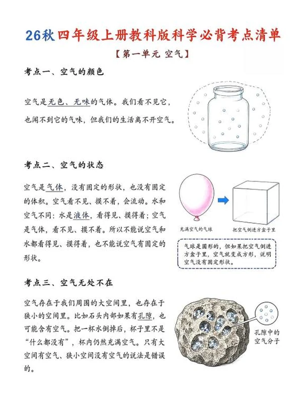 2027《全册知识点汇总》（3-6年级上）（科学）（教科版）示意封面