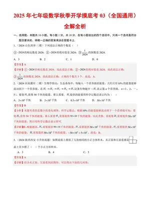 七年级数学试卷+专题训练资料示意封面