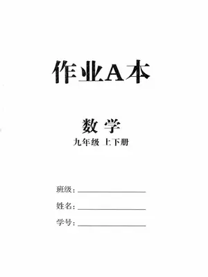 2027版初中《全效学习》作业AB本9年级全册（浙教）示意封面