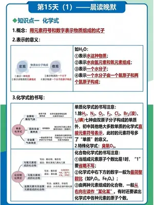 2027《晨读晚默图文知识清单》（中考）（化学）示意封面